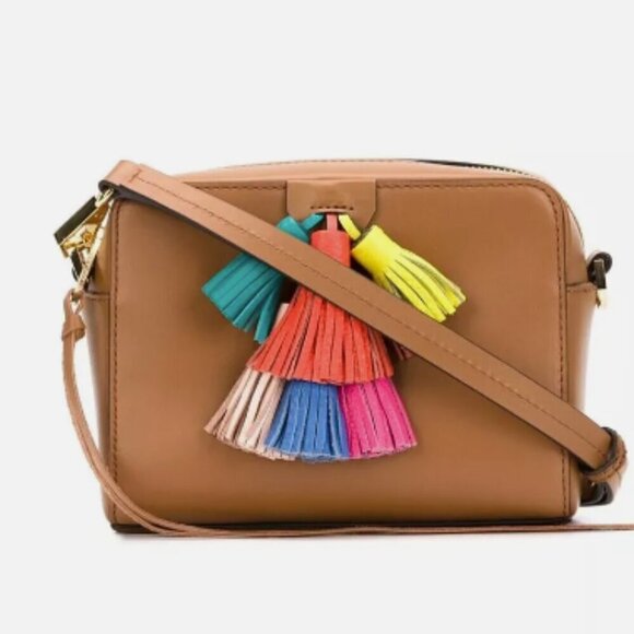 Rebecca Minkoff - Camel leather multi tassel cross body bag. - Picture 16 of 16